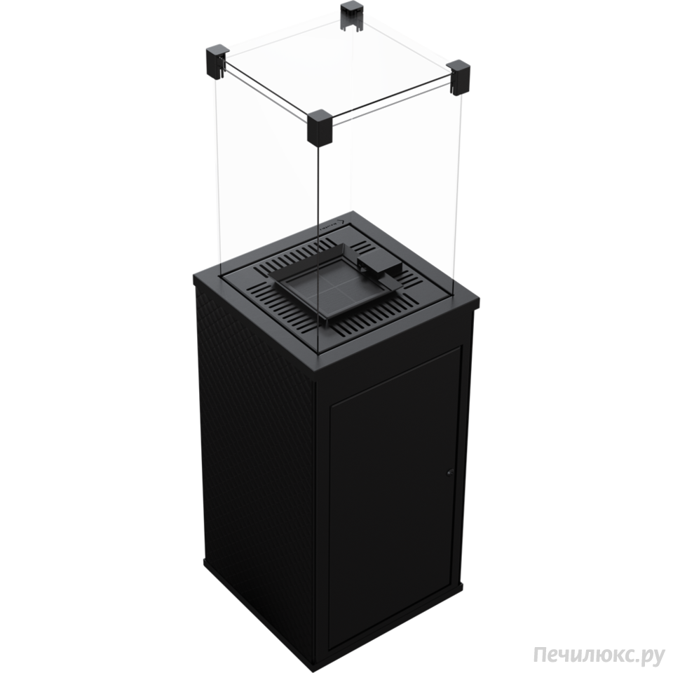 Газовый нагреватель Kratki PATIO Mini/M/G31/37Mbar/CZ/P, стекло, черное тиснение, с ручным управлением Газовый нагреватель Kratki PATIO Mini/M/G31/37Mbar/CZ/P, стекло, черное тиснение, с ручным управлением