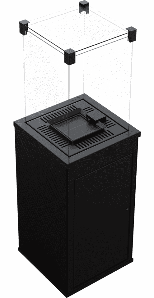 Газовый нагреватель Kratki PATIO/M/G31/37Mbar/S, сталь, с ручным управлением Газовый нагреватель Kratki PATIO/M/G31/37Mbar/S, сталь, с ручным управлением