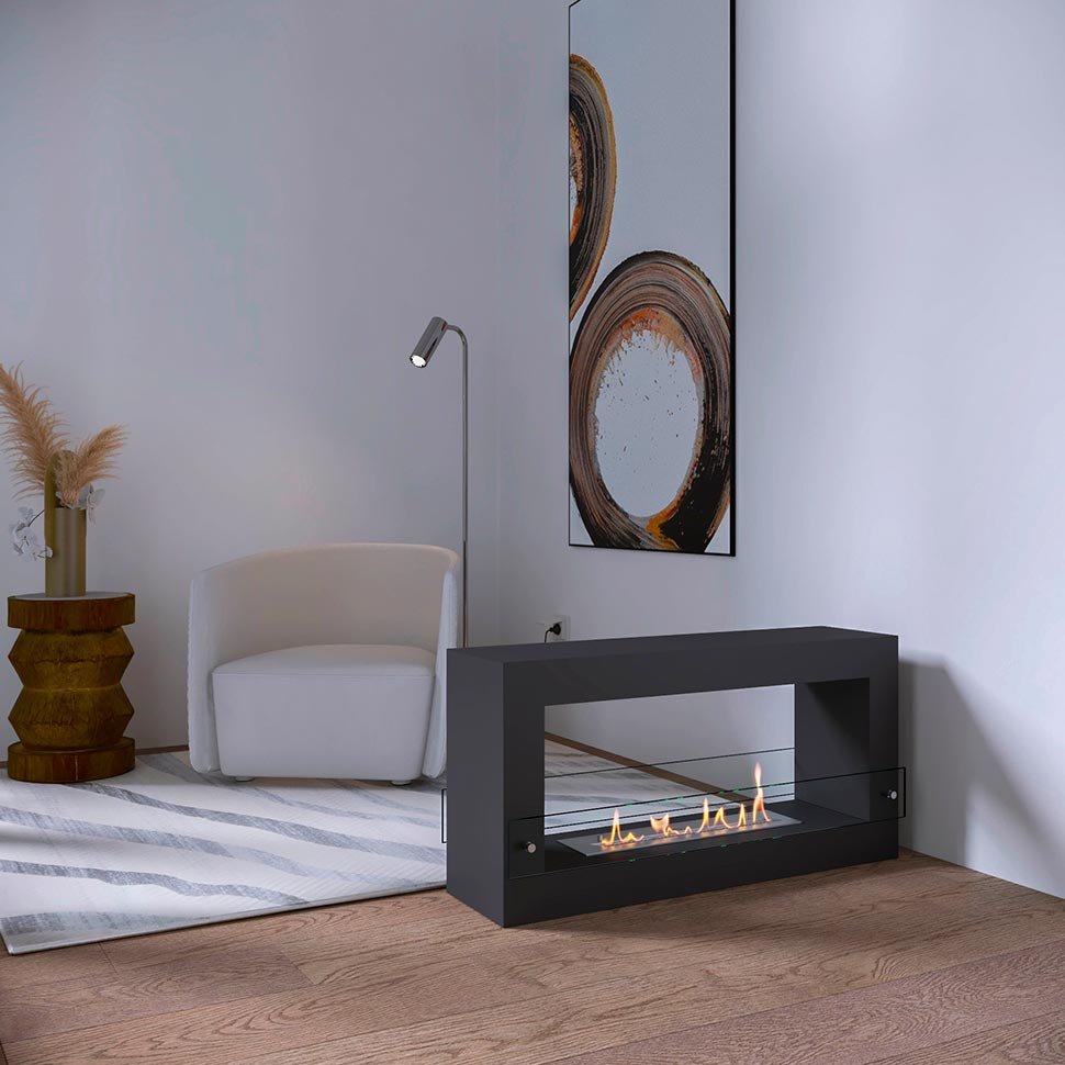 Биокамин SteelHeat WALL FRAME ONE 900 черный, стекло, стемалит Биокамин SteelHeat WALL FRAME ONE 900 черный, стекло, стемалит по цене 56 910 руб.