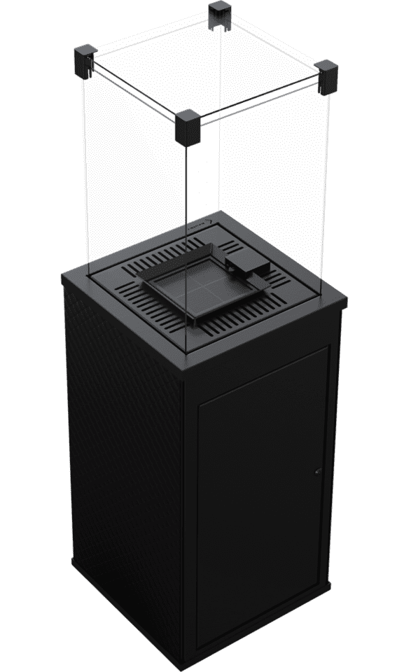 Газовый нагреватель Kratki PATIO/M/G31/37Mbar/CZ, черное стекло, с ручным управлением Газовый нагреватель Kratki PATIO/M/G31/37Mbar/CZ, черное стекло, с ручным управлением