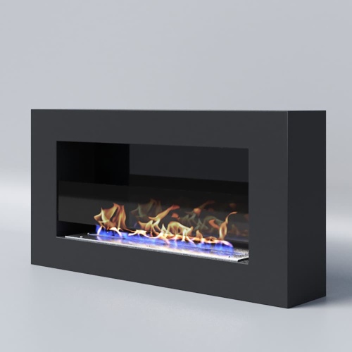 Биокамин "Русский огонь" Лофт 800N настенный с декоративным стеклом (стемалитом)