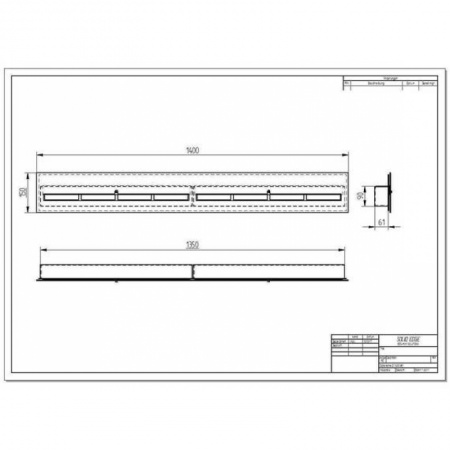 Прямоугольный контейнер ZeFire 1400 с крышкой внутри по цене 97 500 руб.