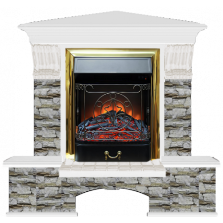 Бостон К Алтай угловой (белый)+Majestic Brass