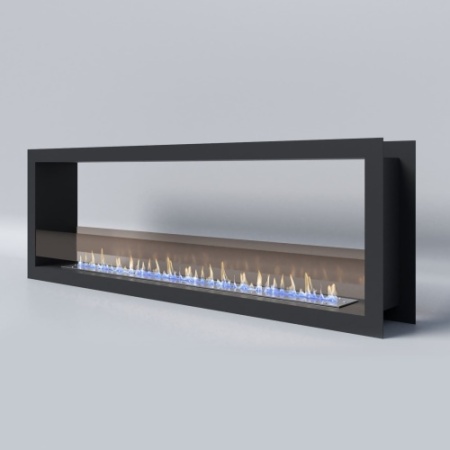 Биокамин "Русский огонь" Честер Сквозной 1500 встраиваемый с защитным стеклом по цене 61 200 руб.