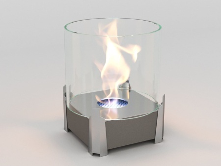 Настольный биокамин Lux Fire "Рондо" M Серебро по цене 17 160 руб.
