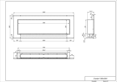 Биокамин "Русский огонь" Голд 1300V встраиваемый с защитным стеклом по цене 54 050 руб.